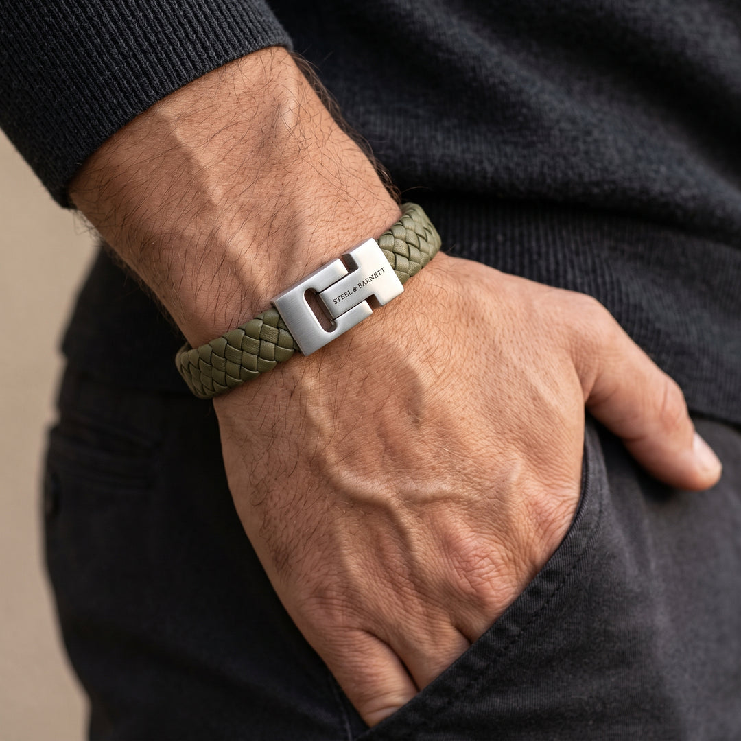 Steel & Barnett Harrison Bracelet in Army Green Edition Colour