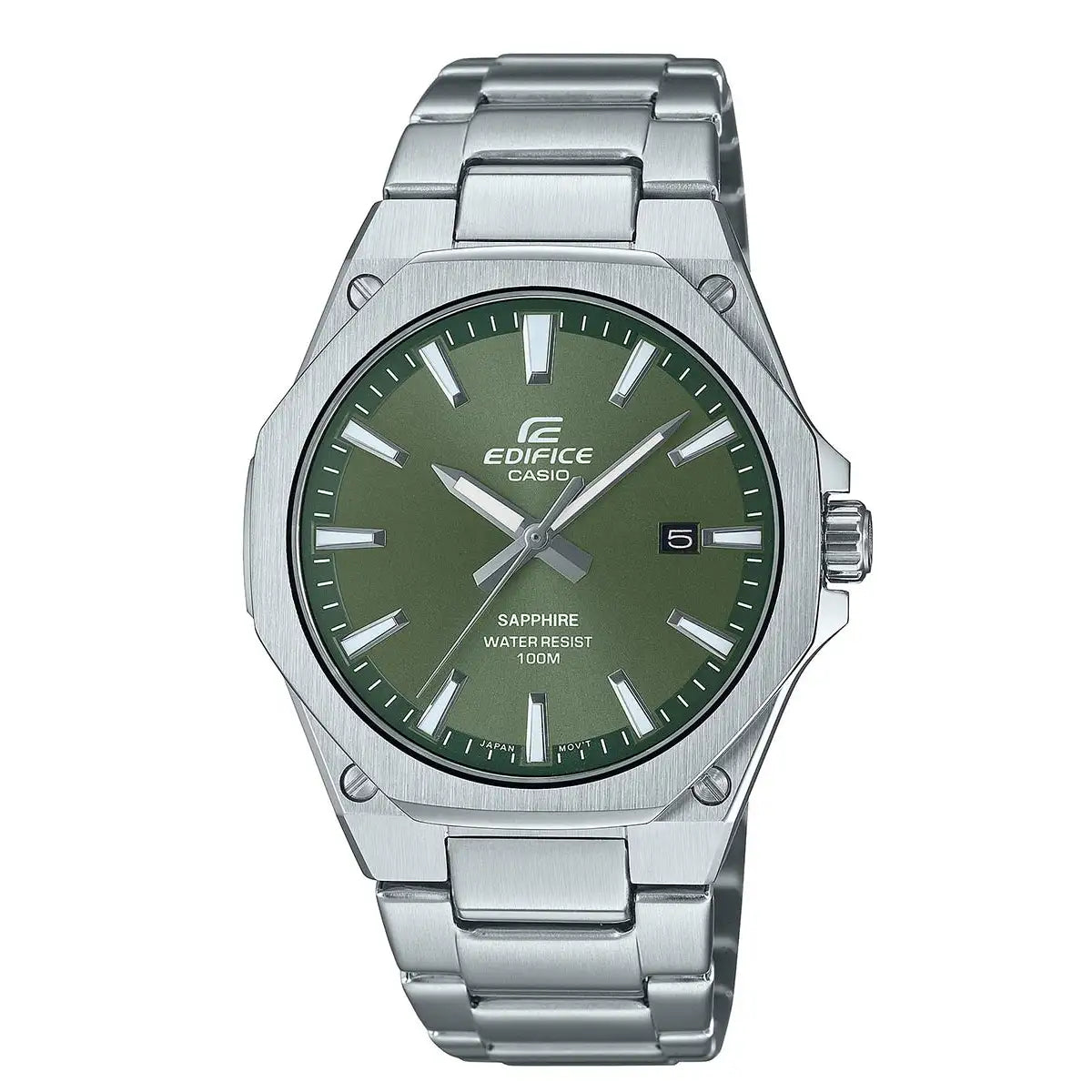 Men's Casio Edifice watch with green dial - Carathea jewellers