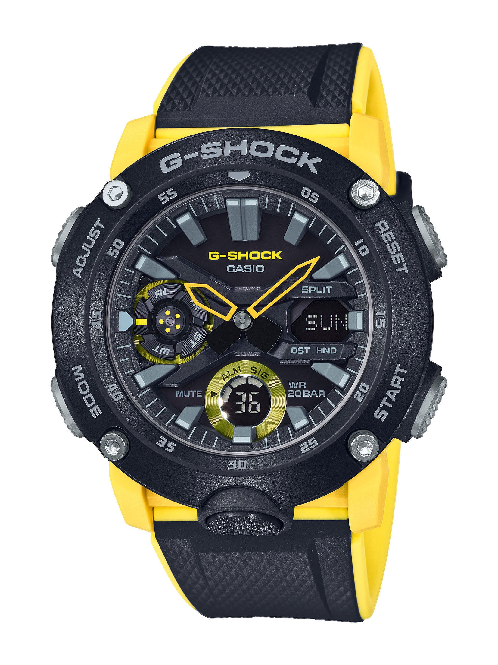 Casio Men's G-Shock watch black and yellow - Carathea jewellers