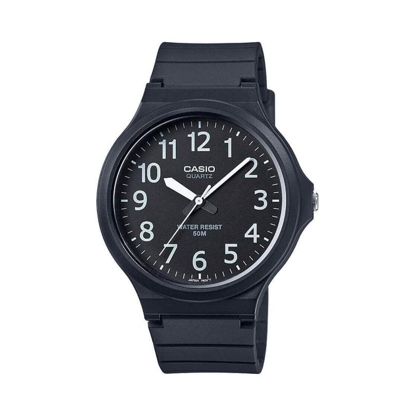 Men's Casio black and white watch easy reader - Carathea jewellers