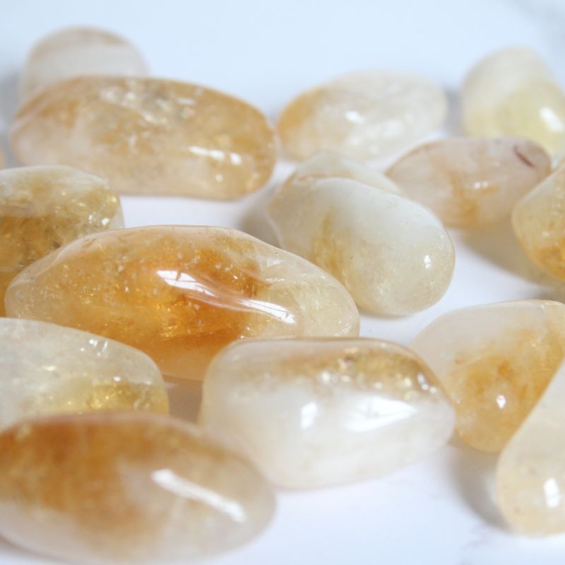 Single Citrine Quartz Tumblestone