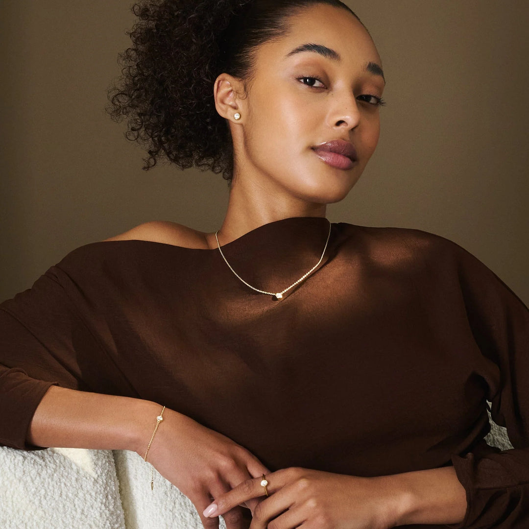 Clogau® Celebration 9ct Solid Gold Stud Earrings with 0.5ct Lab-Grown Diamonds