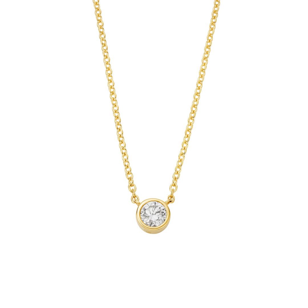 Clogau gold necklace with a half-carat diamond pendant.