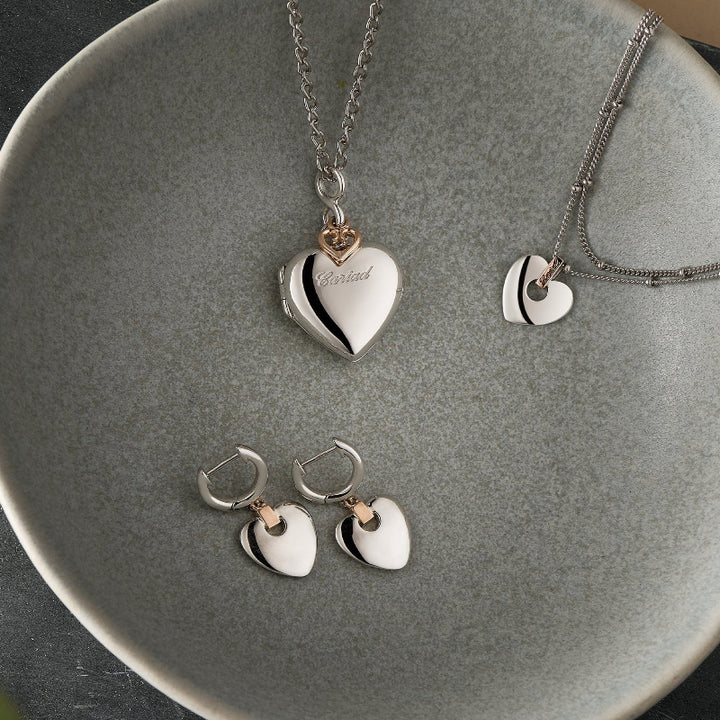 Clogau Gold Cariad Locket with set with Welsh Gold SCLP Necklaces & Pendants | Carathea and Jools 