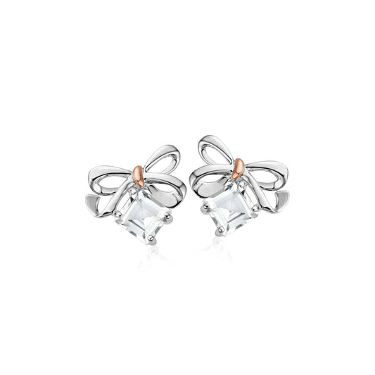 Christmas Bow stud earrings - Carathea jewellers