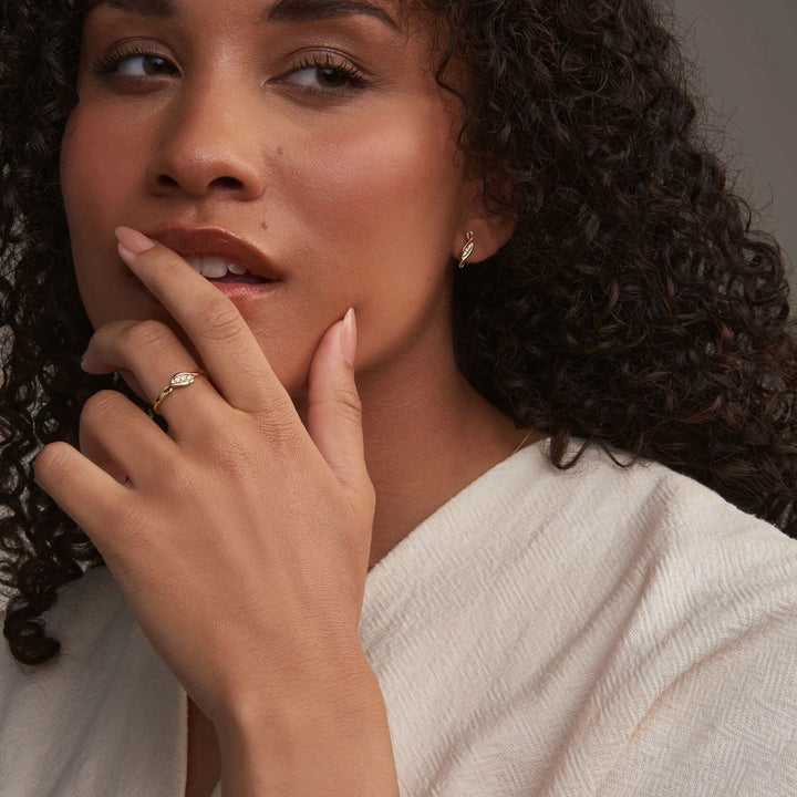 gold and diamond trilogy ring- Carathea jewellers