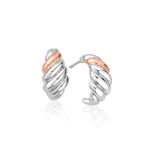 clogau gold lovers twist hoop earrings Carathea Jewellers