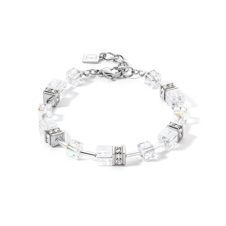 Silver and Crystal coloured Coeur de Lion bracelet - Carathea