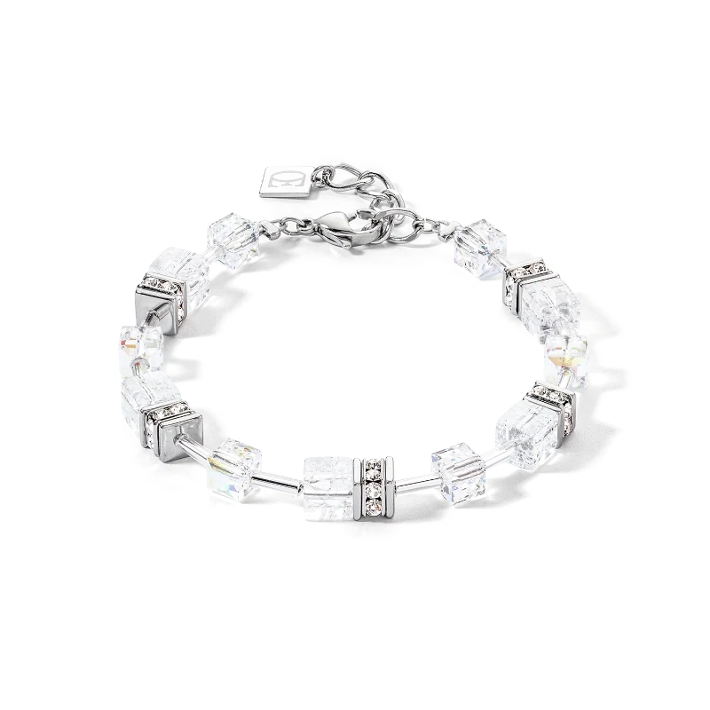 Silver and Crystal coloured Coeur de Lion bracelet - Carathea