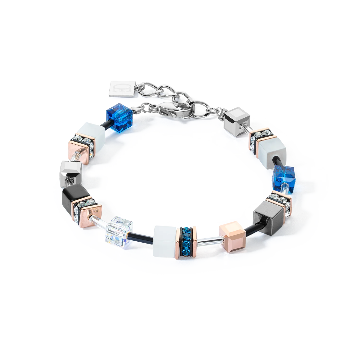 Coeur de Lion GeoCUBE bracelet in capri blue - Carathea