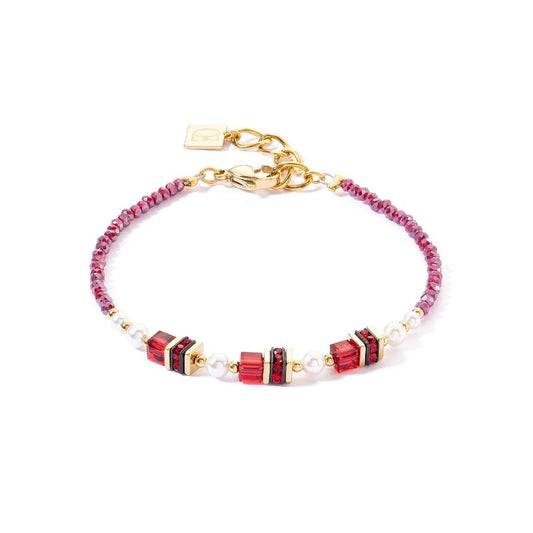 Coeur de Lion Sparkling Princess Red/Gold Bracelet - Carathea jewellers