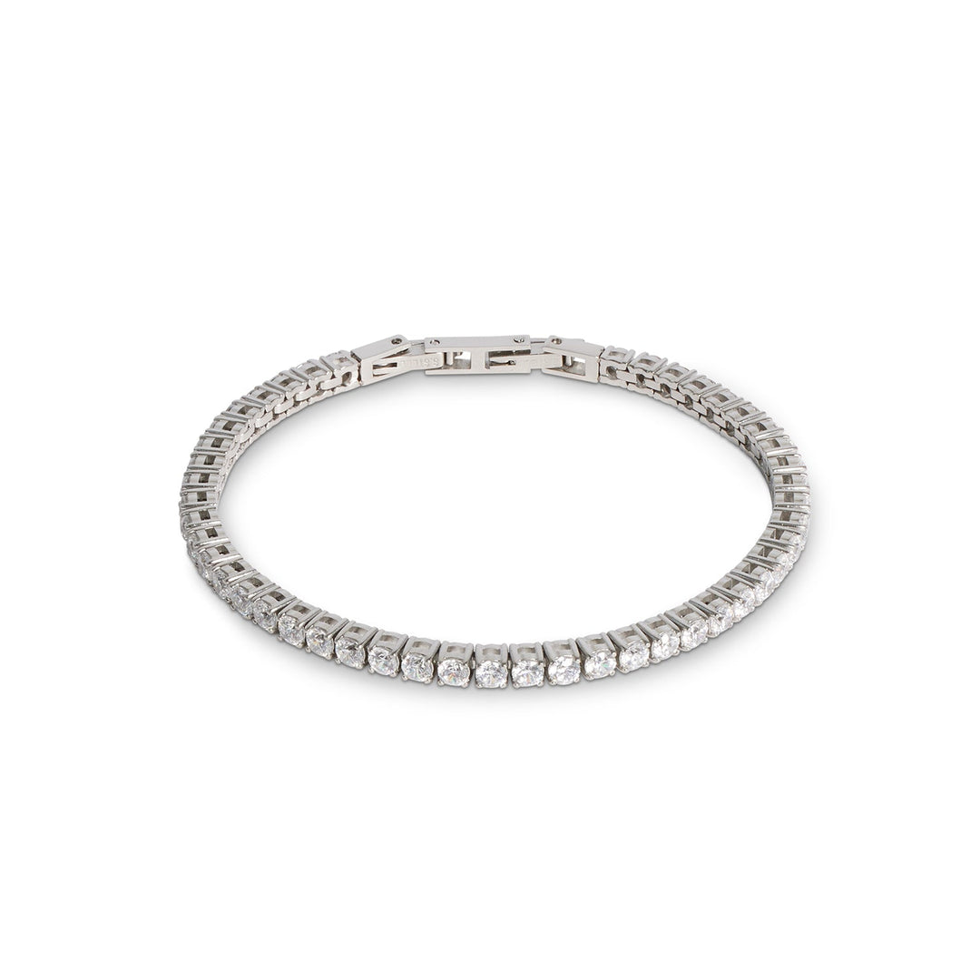 stainless steel and crystal tennis bracelet | Carathea Jewellers