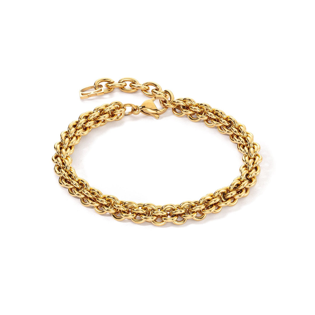 gold plated stainless steel mesh bracelet | Carathea jewellers