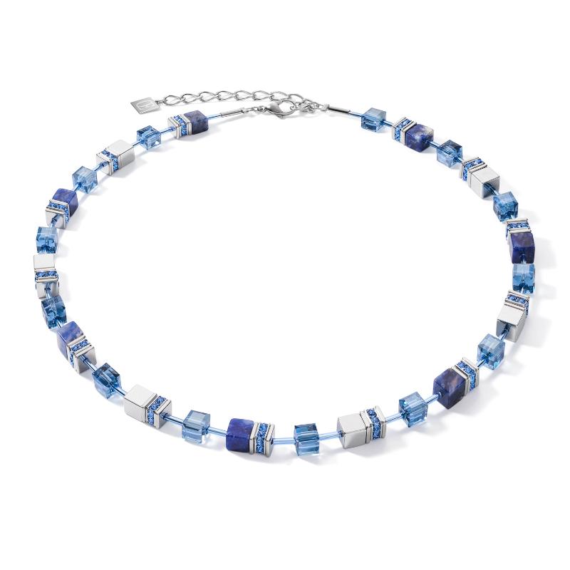 Coeur de Lion GeoCube® Necklace with Sodalite & Hematite