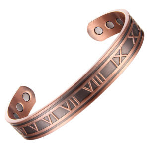 copper Bangle with roman numerals - Carathea & Jools