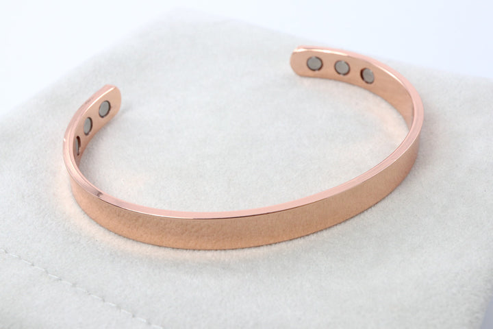 Copper Magnetic Bangle with Six Magnets