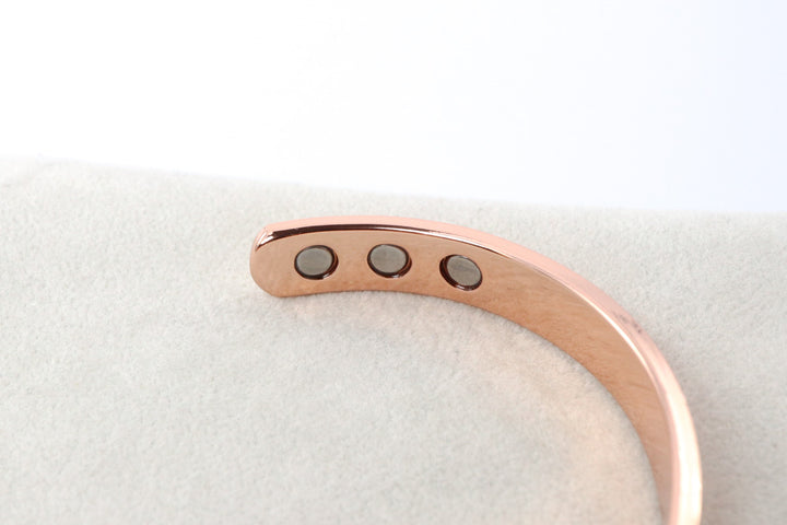 Copper Magnetic Bangle with Six Magnets