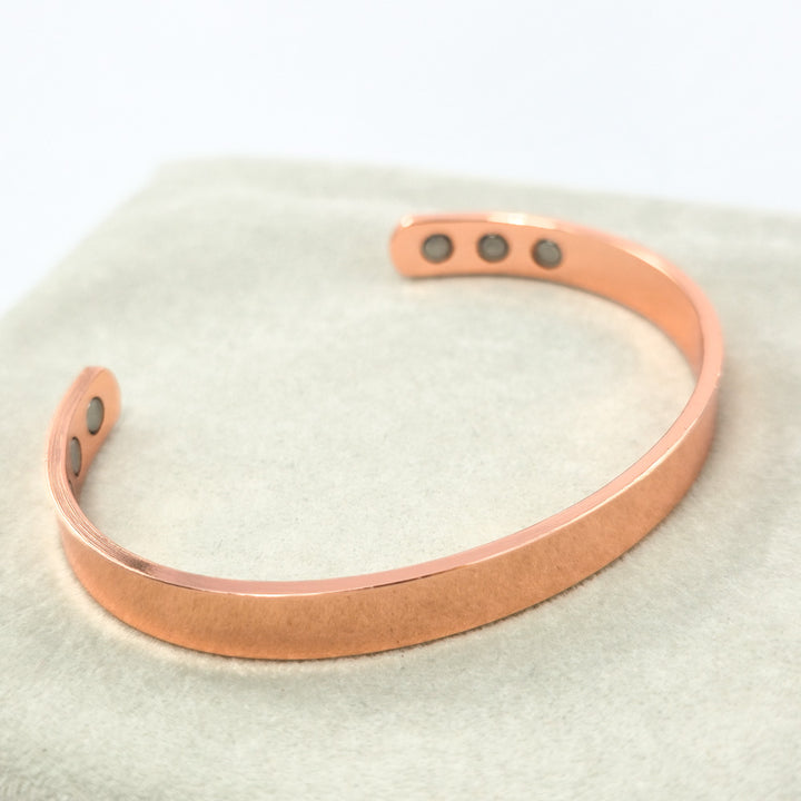 Copper Magnetic Bangle with Six Magnets