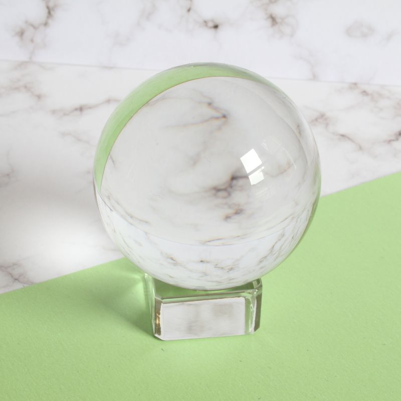 clear glass ball and stand - Carathea