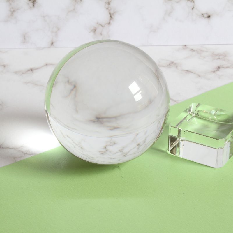 clear glass ball and stand - Carathea