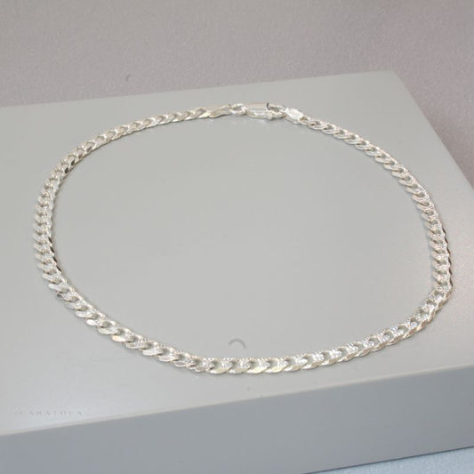 silver curb anklet | Carathea jewellers