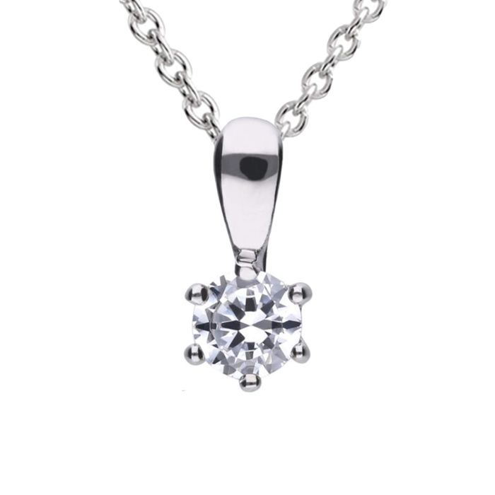 Diamonfire .25-Carat Solitaire Cubic Zirconia Pendant Jewellery Carathea