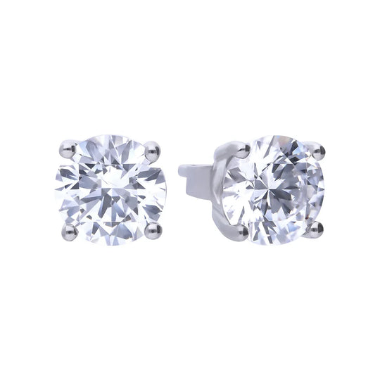 Diamonfire 2 Carat Zirconia Solitaire Stud Earrings