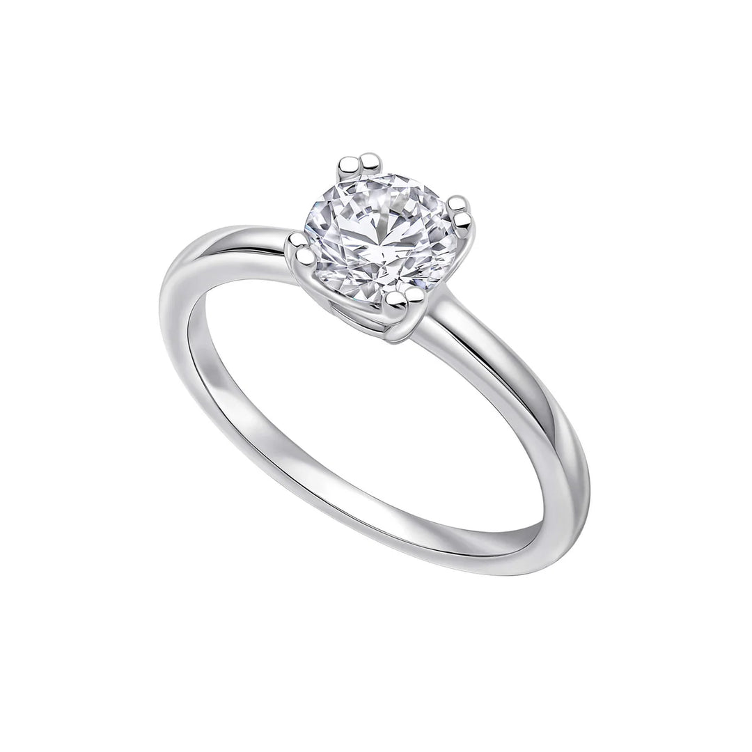 Diamonfire Zirconia solitaire ring with double claw - Carathea jewellers.