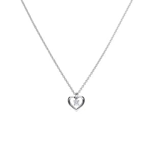 Silver Diamonfire open heart pendant - Carathea