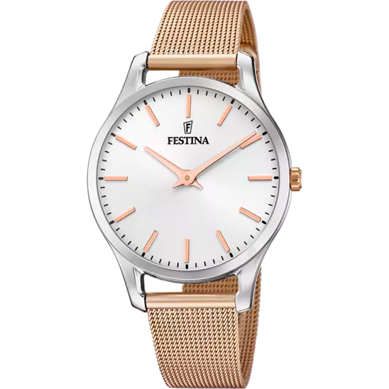 Festina ladies watch two-tone rose gold and silver Carathea Jewellers