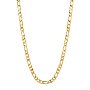 Men's gold plated figaro link necklace - Carathea jewellers