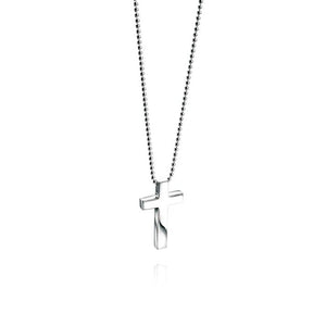 Fred Bennett Plain Silver Chunky Cross Pendant for Men Men's Necklaces & Pendants Carathea jewellers