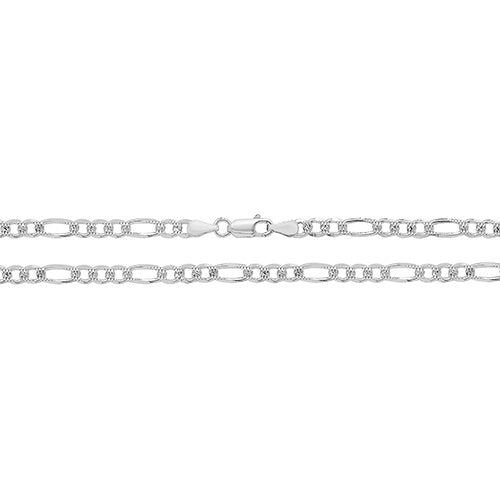 Silver figaro pave anklet - Carathea & Jools