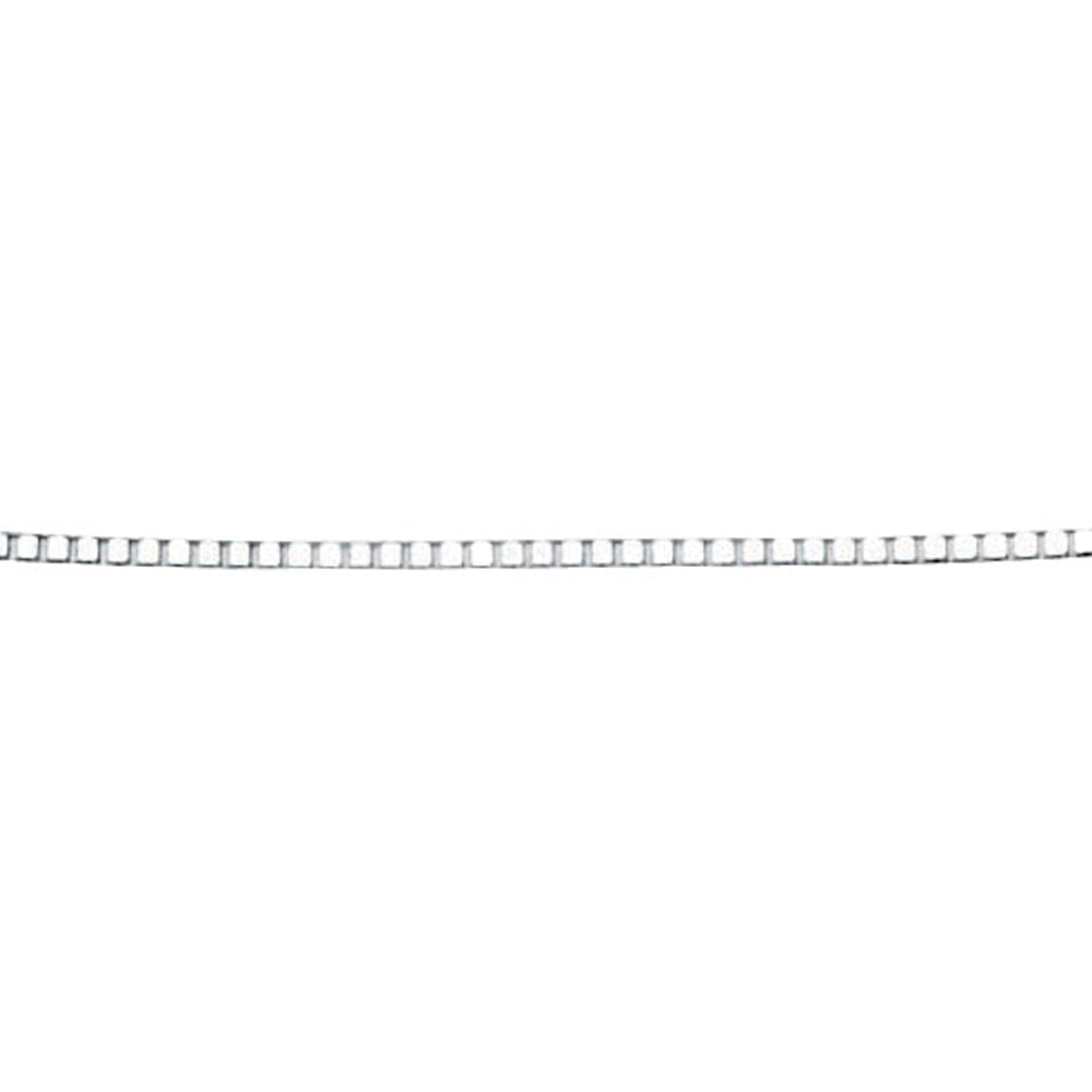 9ct white gold box chain - Carathea & Jools