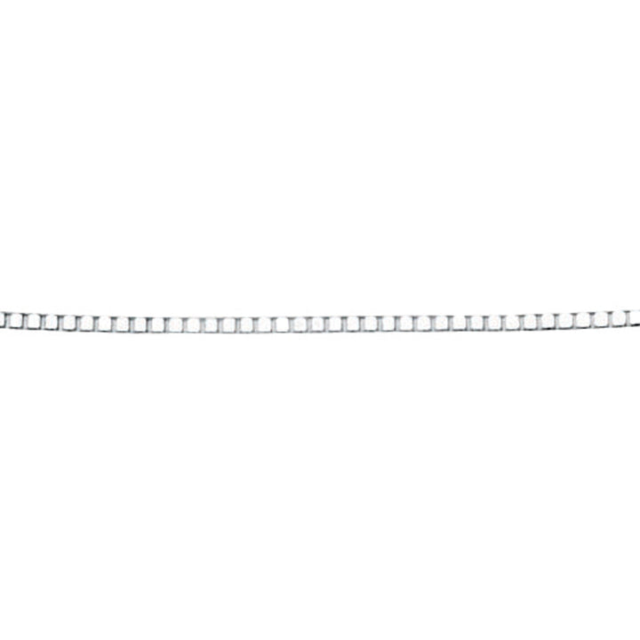 9ct white gold box chain - Carathea & Jools