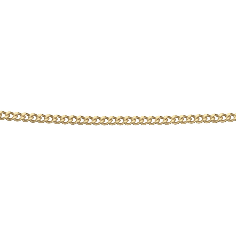 9ct gold curb chain close up