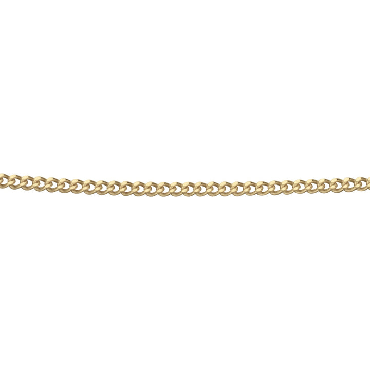 9ct gold curb chain close up