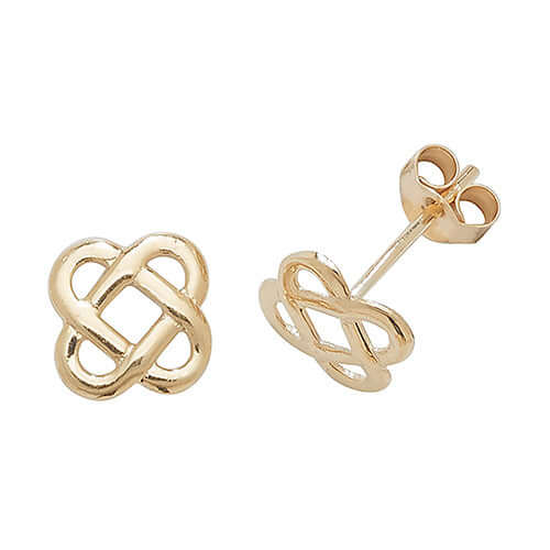 Gold Celtic Stud Earrings
