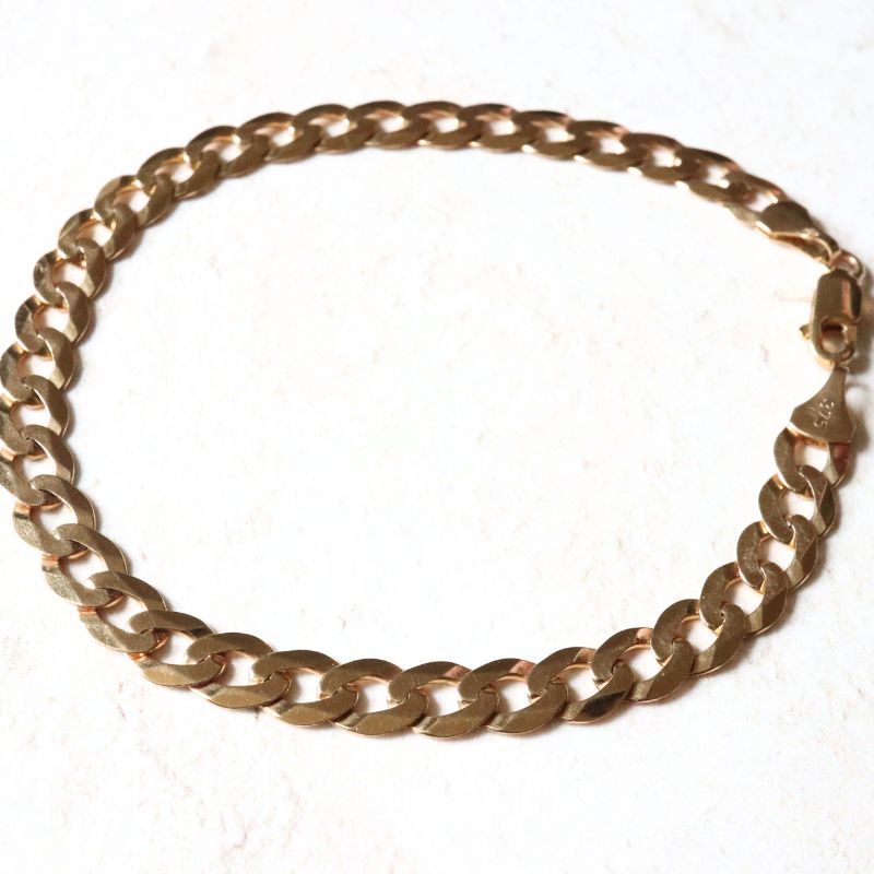 Men's Gold Curb Bracelet Bracelets Carathea Jewellers