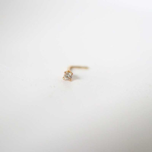 Gold and Real Diamond Nose Stud