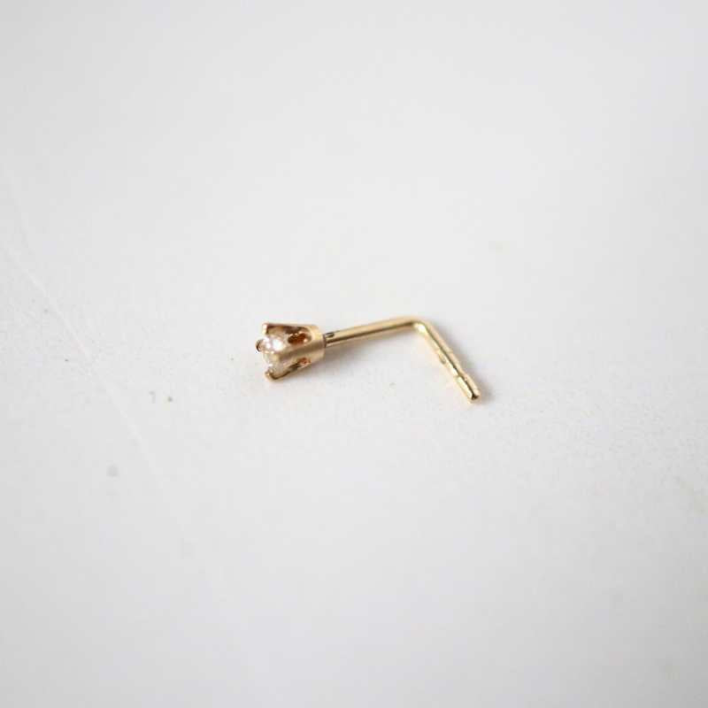 Gold and Real Diamond Nose Stud