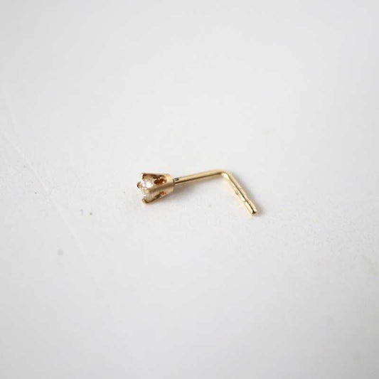 Gold and Real Diamond Nose Stud