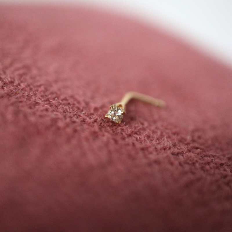 Gold and Real Diamond Nose Stud