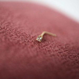 Gold and Real Diamond Nose Stud