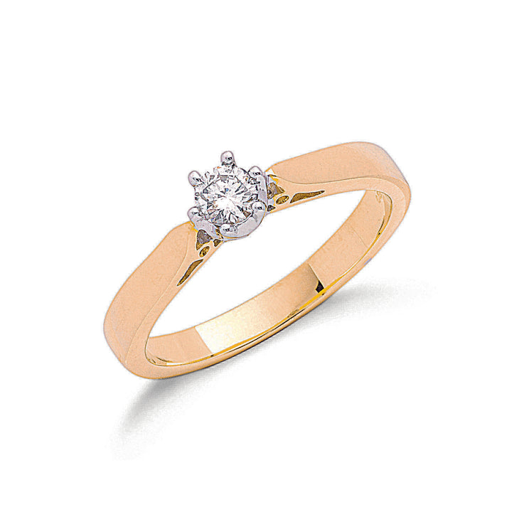 9ct .25ct Diamond Solitaire Ring