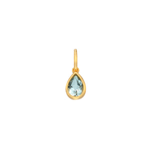 Gold Plated Silver Birthstone Teardrop Pedant Charm