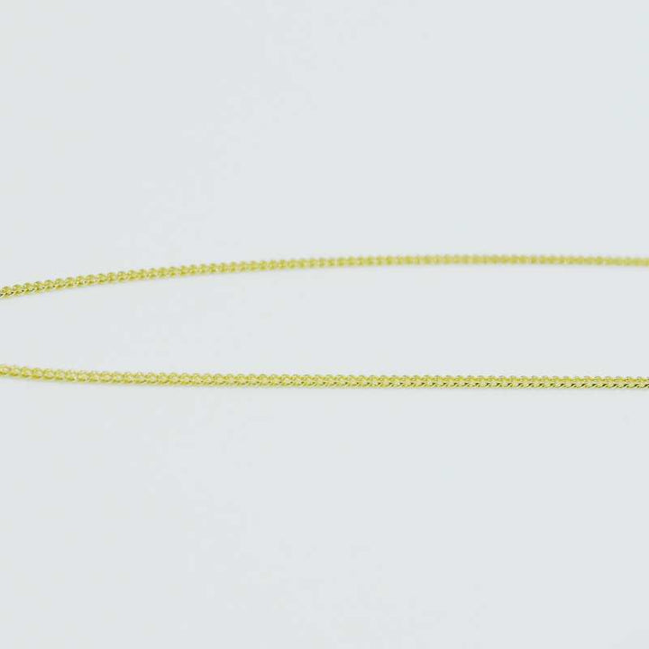 Gold Plated Silver Curb Chain 18"