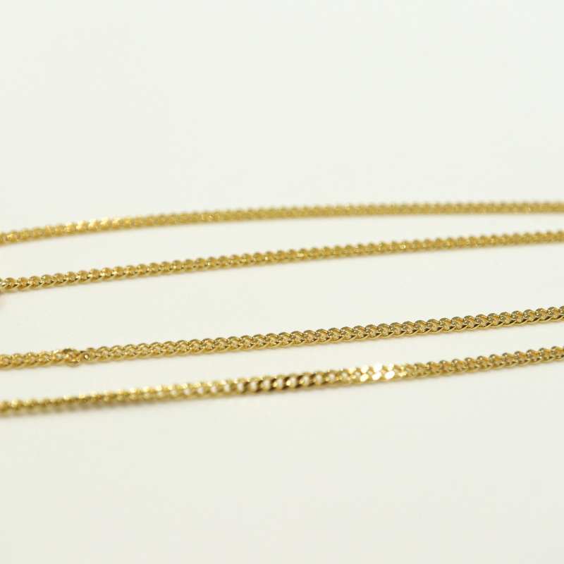 Gold Plated Silver Curb Chain 18"