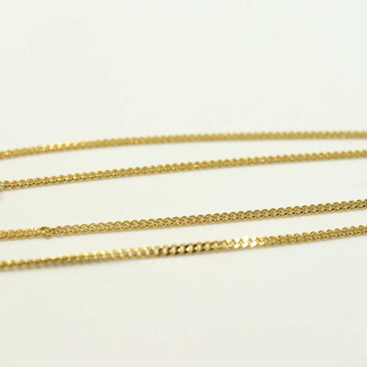 Gold Plated Silver Curb Chain 18"