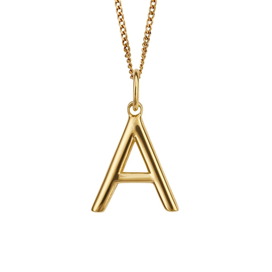 Gold Plated Silver Initial Pendant